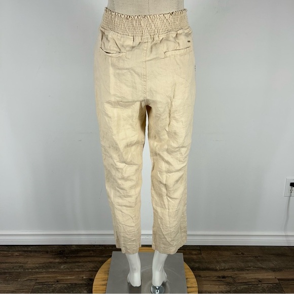Guess linen cropped Cream Pants S - Picture 5 of 12